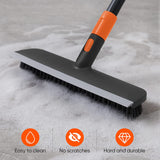 CLEANHOME Floor Scrub Brush with Floor Squeegee and 51”Adjustable Handle