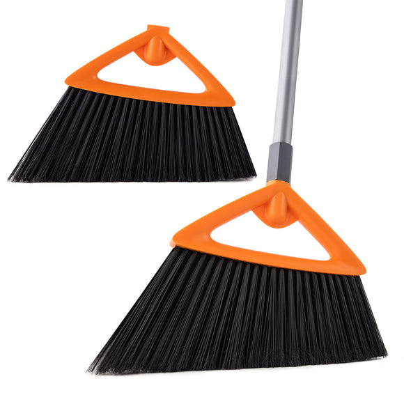 CLEANHOME Outdoor Broom for Sweeping Commercial Household Heavy-Duty Long Handle Deck Broom