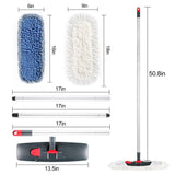 CLEANHOME Dust Mop for Floor Cleaning Microfiber Professional Dry & Wet Flat Mops for Tile Floors with a Extra Chenille Refill Mopping Pad for Hardwood,Tile,Marble Floor