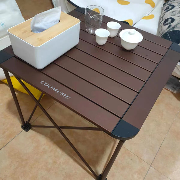 Coomumu Camping tables,Beach Table for Sand, Foldable Side Table, Foldable Portable Camping Table, Folding Camp Table Camping Folding Table Small Camping Table Aluminum Foldable Camping Table Portable