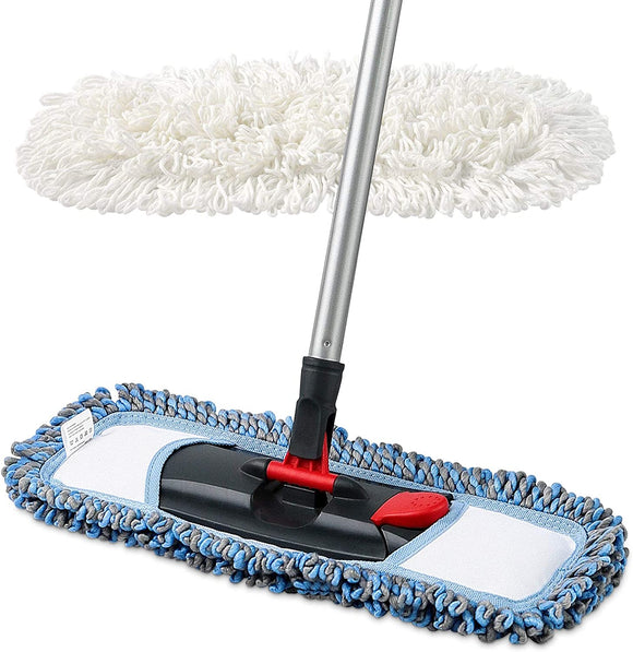 CLEANHOME Dust Mop For Floor Cleaning Microfiber Professional Wet & Dry Flat Mop