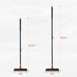 CLEANHOME Floor Scrub Brush with Floor Squeegee and 51”Adjustable Handle