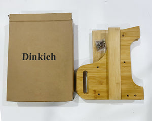Dinkich Wooden Step Stool, Multifunction 2 Steps Wood Ladder Sitting Seat, Wooden Footstool Furniture